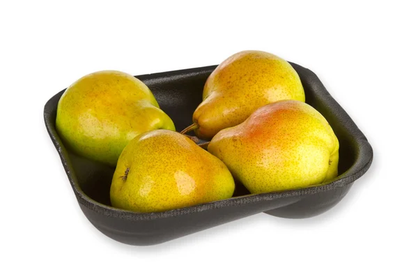 Packade päron isolerad på vit bakgrund — Stockfoto