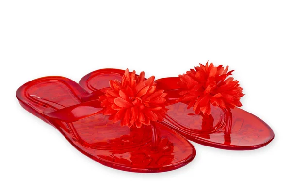 Chanclas rojas — Foto de Stock