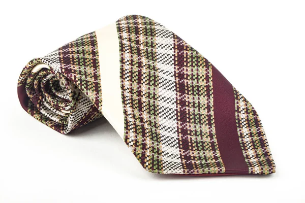 Checkered Necktie Sobre Fundo Brilhante — Fotografia de Stock