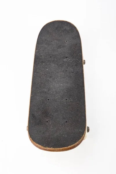 Gebruikt Skateboard Geïsoleerd Witte Achtergrond — Stockfoto