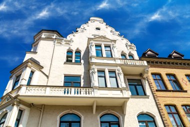 HANNOVERSCH MUENDEN, GERMANY - 2019 - 07-18: Almanya 'da Hannoversch Muenden' deki Barok Evleri