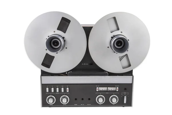 Professionelles Studio Audio Tape Deck Isoliert Auf Weißem Hintergrund — Stockfoto