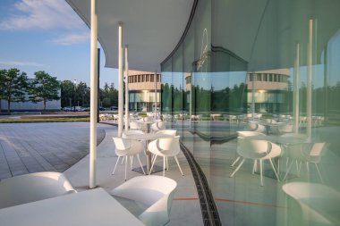 WETZLAR; GERMANY 2020_06_22: Leitz-Park. Wetzlar 'ın sanayi bölgesi, Leica fabrikasından merkez..