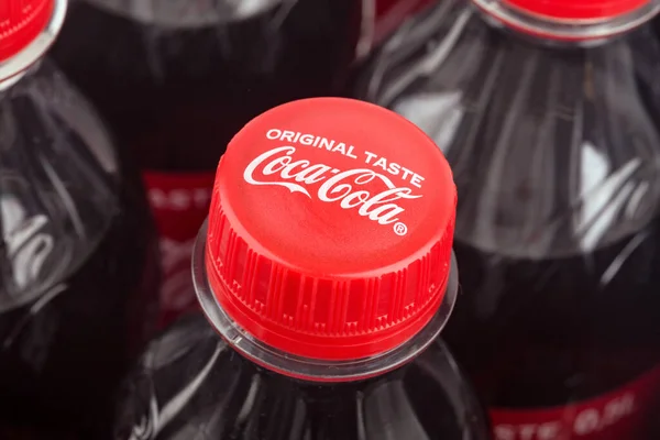 Huetenberb Jermany 2020 Coca Cola Bottle Cap Detail Dalam Bahasa — Stok Foto