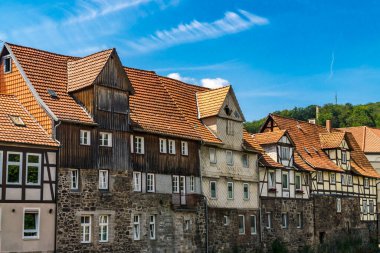 Almanya 'da Hannoversch Muenden' de yarım keresteli ev