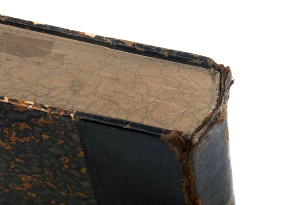 Beyaz Arkaplan Üzerinde Hardcover Izole Antika Kitap — Stok fotoğraf