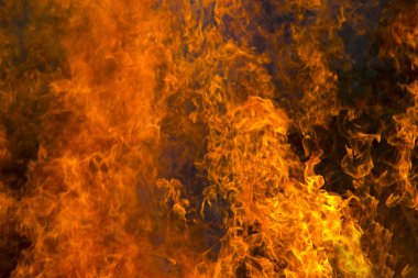 Yanan açık ateş ve alev açık