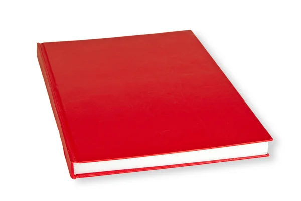 Livre rouge isolé sur fond blanc — Photo