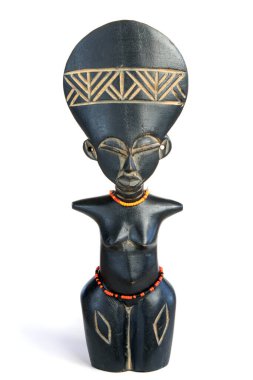 Authentic, hand carved, female African fertility statue