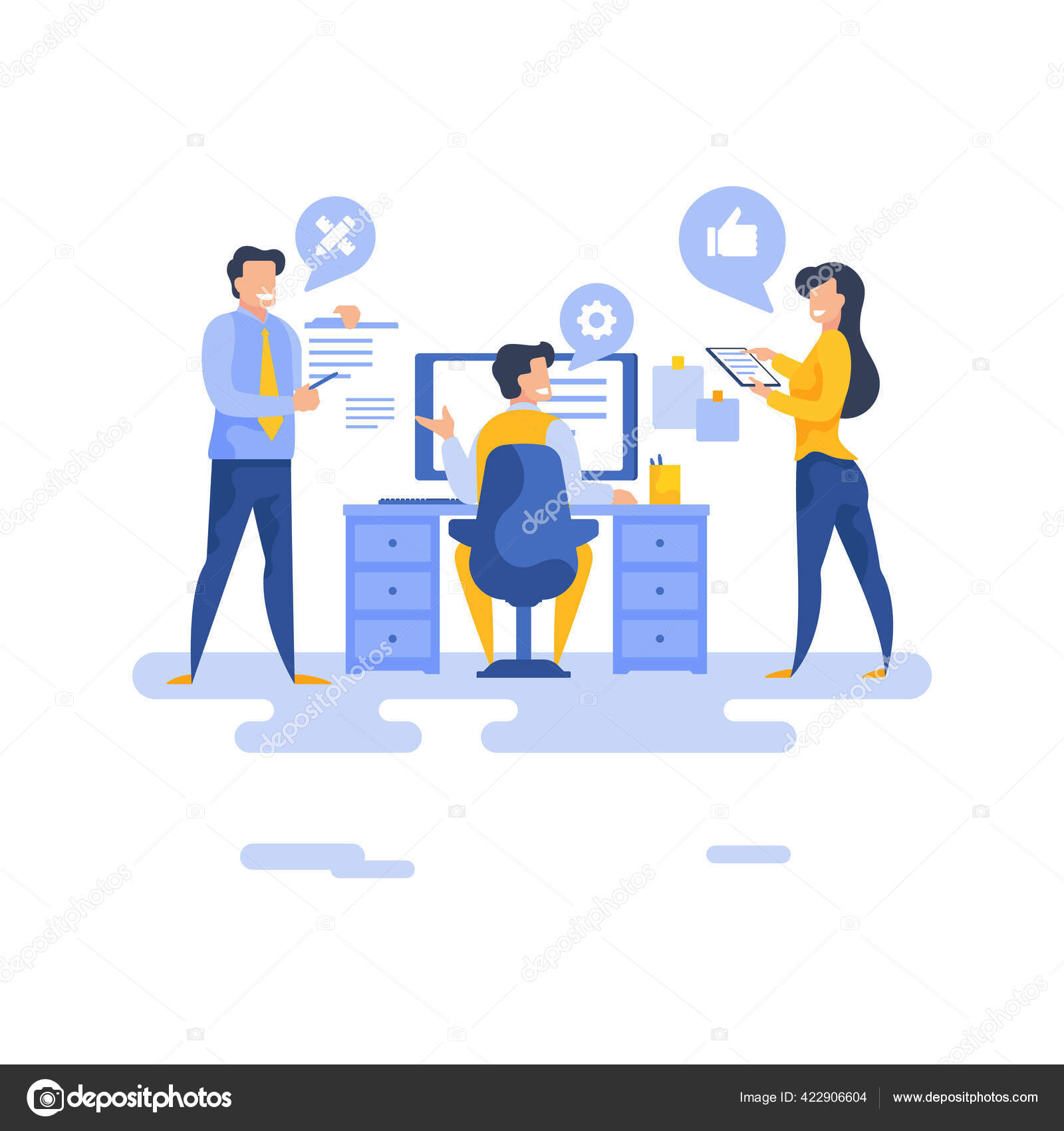 Modern team working on project together vector illustration Stock Vector Image by ©VikaSuh #422906604 Modern team working on project together vector illustration Stock Vector Image by ©VikaSuh #422906604