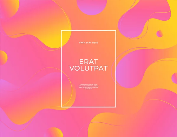 Modern abstract vector banner set flat liquid blob shapes ultraviolet colors background — Stock Vector