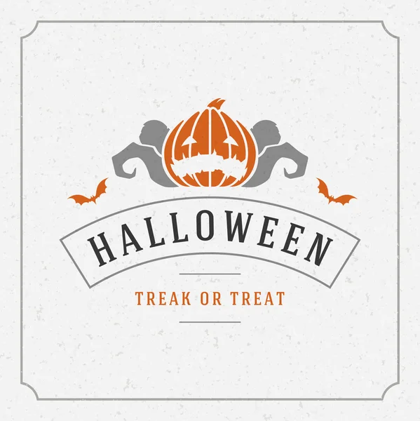 Fondo vectorial de Halloween y calabaza — Archivo Imágenes Vectoriales