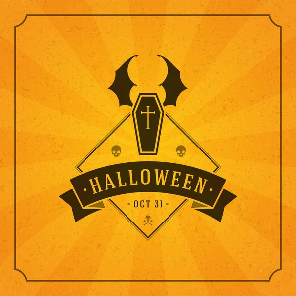 Halloween typografisch ontwerp Vector achtergrond — Stockvector