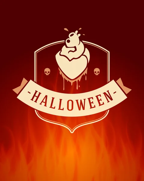 Halloween Tipográfico Design Vector fundo — Vetor de Stock