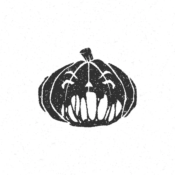 Halloween scary pumpkin face — Stock Vector
