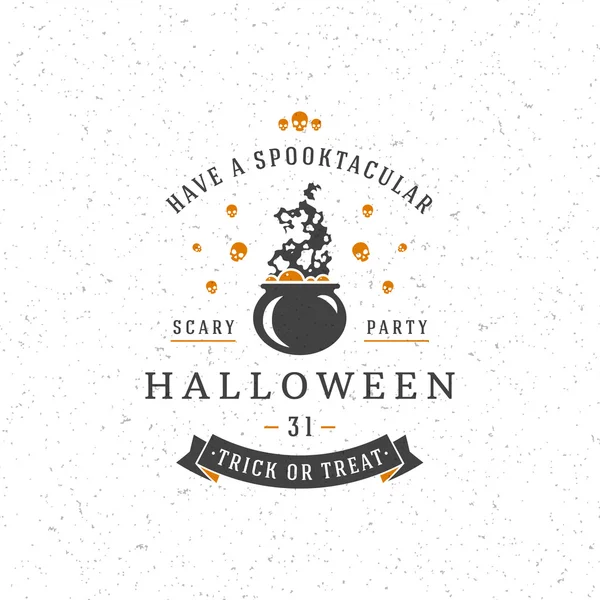 Halloween typografický Design vektorové pozadí — Stockový vektor