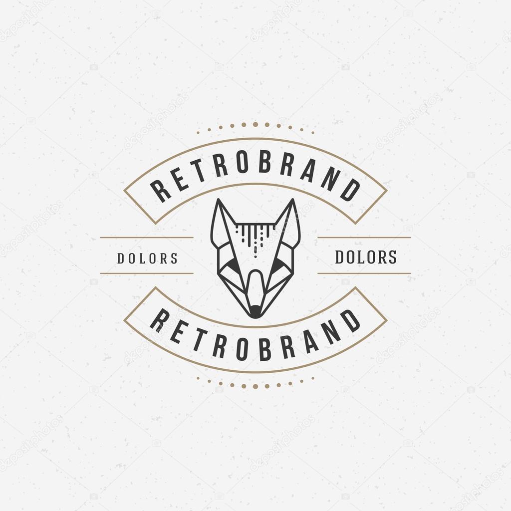 Vintage Fox Face Illustration