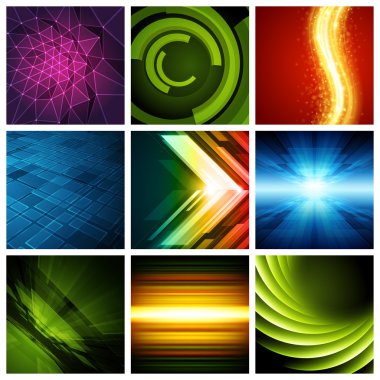 Abstract vector backgrounds collection modern design
