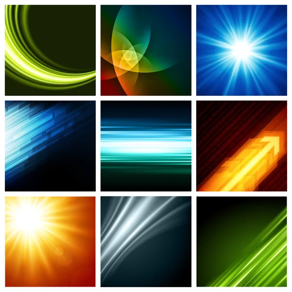 Abstract vector backgrounds collection modern design — ストックベクタ