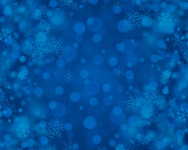 Navidad luz y copos de nieve vector de fondo — Vector de stock