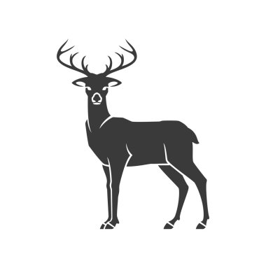 Deer Side View Isolated On White Background Vector object