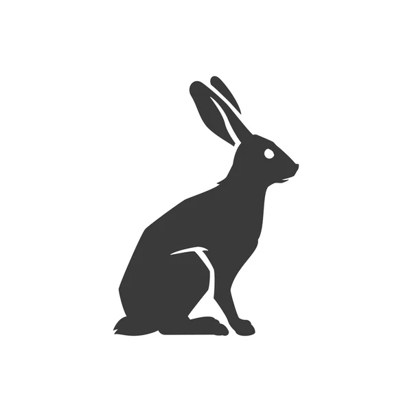 Wild Rabbit Side View Isolated On White Background Vector object — 스톡 벡터