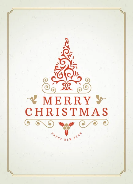 Καλά Χριστούγεννα ευχητήρια κάρτα ή σχεδίαση αφισών — Διανυσματικό Αρχείο