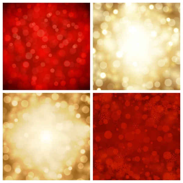 Vector abstract bokeh christmas lights — ストックベクタ