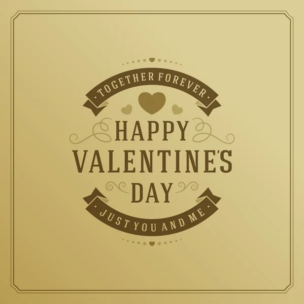 Щасливий День Святого Валентина Вітальна листівка Вінтажний векторний фон — стоковий вектор