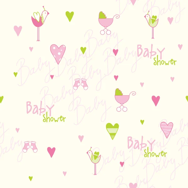 Baby douche patroon — Stockvector