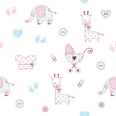 Bebek duş Seamless Modeli