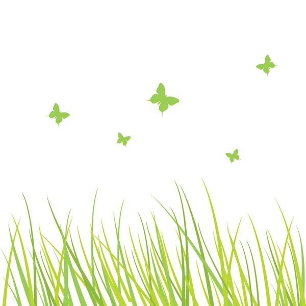 Nature background with grass — Stock Vector