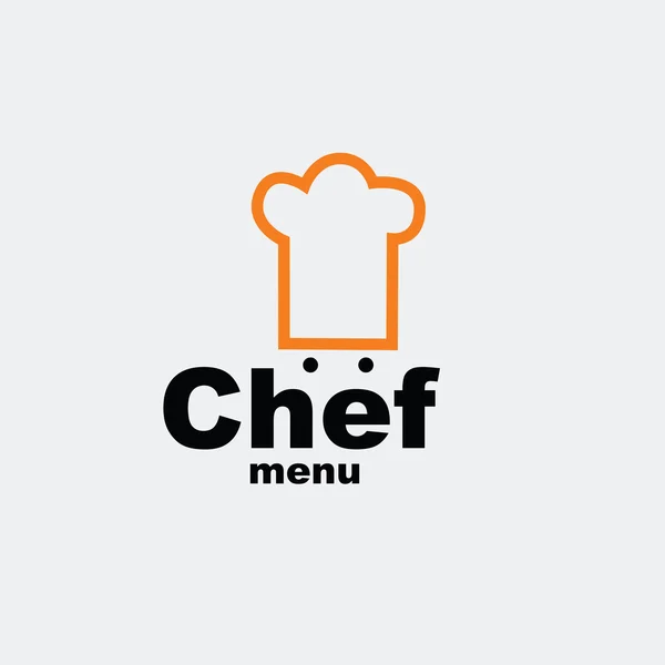 Menú Chef - plantilla de diseño — Vector de stock