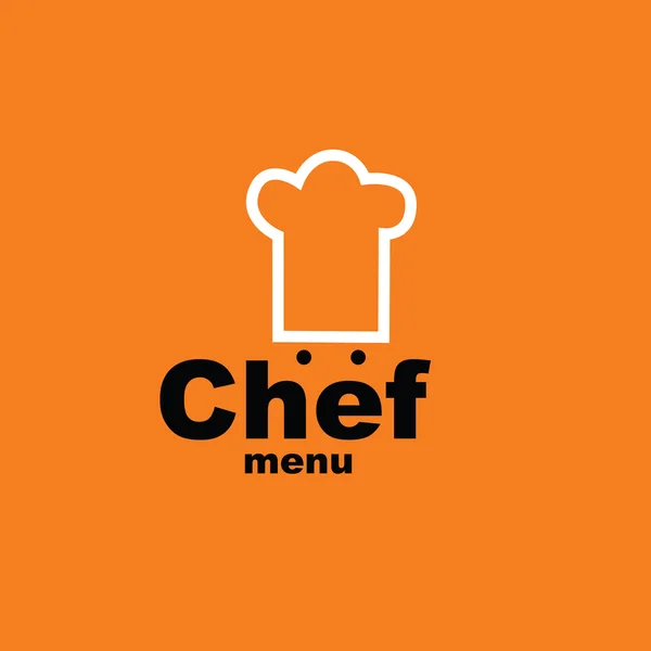 Menú Chef - plantilla de diseño — Vector de stock