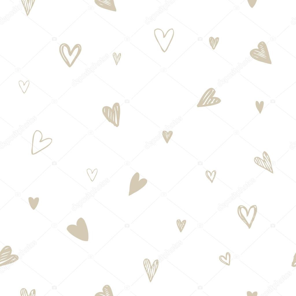 Heart background vector. Natural beige deign. Hand drawn hearts. Doodle  hearts. Stock Vector Image by ©LeonART #123528938