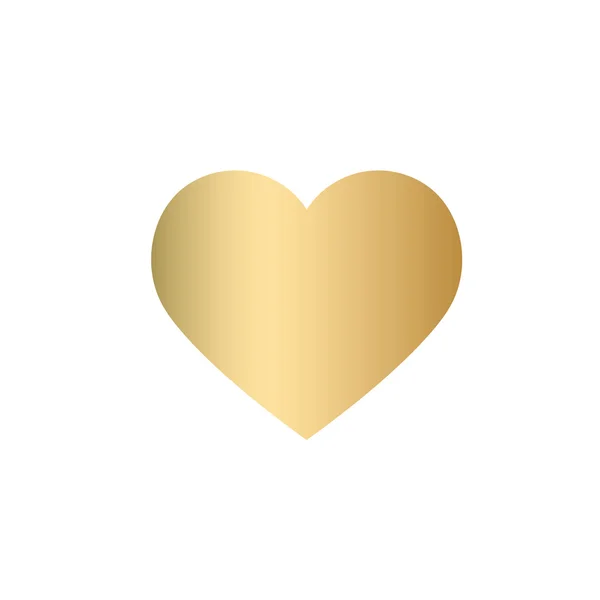 Icône de coeur d'or vecteur. élément de conception de coeur. Symbole amour . — Image vectorielle