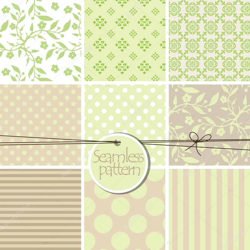 Set of cute seamless patterns