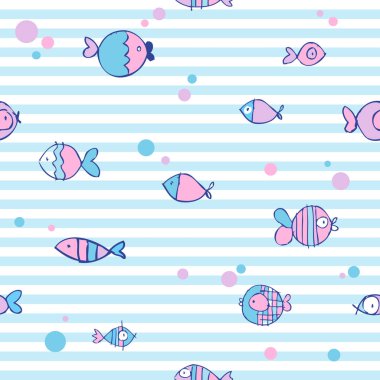 Akvaryum balık yaşamı pürüzsüz desen.