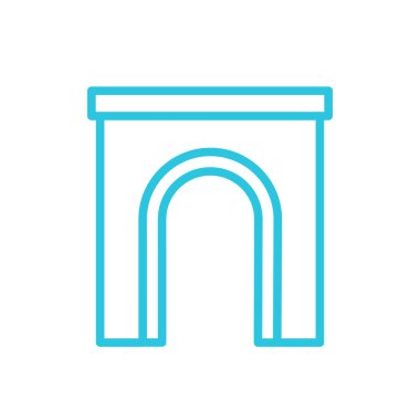 Beyaz arkaplanda izole edilmiş bir simge. Mavi simge setinden.