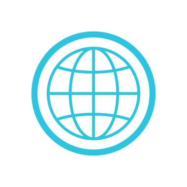 Ozon kuşağı simgesi, beyaz arkaplanda izole edilmiş. Mavi simge setinden