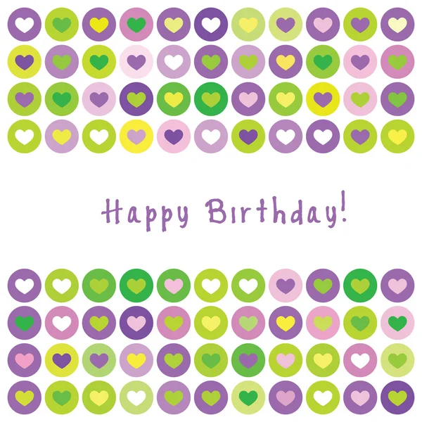 Carte d'anniversaire avec espace de copie - design coloré — Image vectorielle