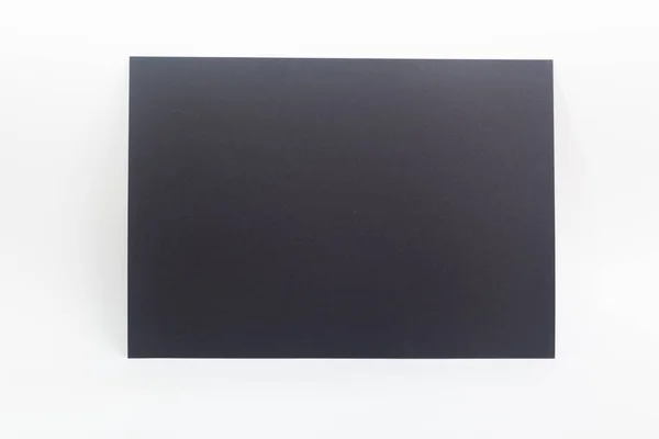 Black Paper Sheet White Background — Stock Photo, Image