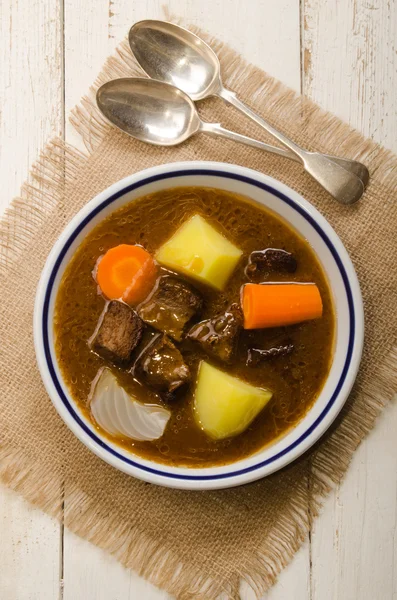 Beef stew with carrot, potato and onion — Stock Photo, Image