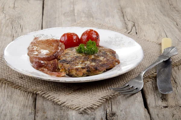 Irish boxty on a plate — Stock Photo, Image