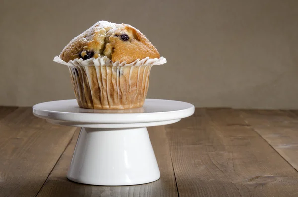 Blueberry muffin on a cakestand — Stock Photo, Image