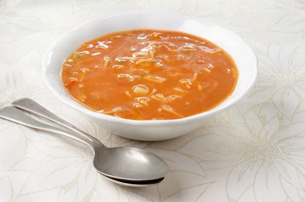 Sopa de minestrone em uma tigela — Fotografia de Stock