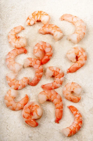 Shrimps on a bright background — Stock Photo, Image
