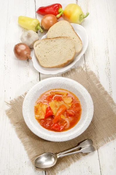 Ungarischer Letscho mit Paprika — Stockfoto