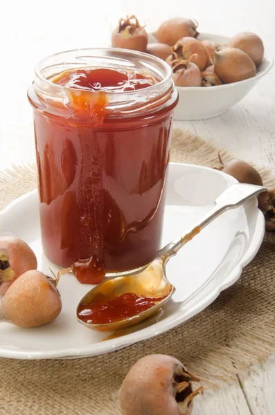 Rose hip jelly in a glass — Stock Photo, Image