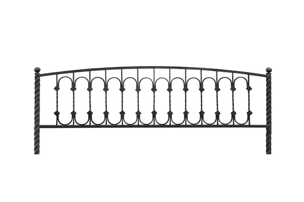 Barriera Decorativa Forgiata Recinzione Isolato Sfondo Bianco — Foto Stock